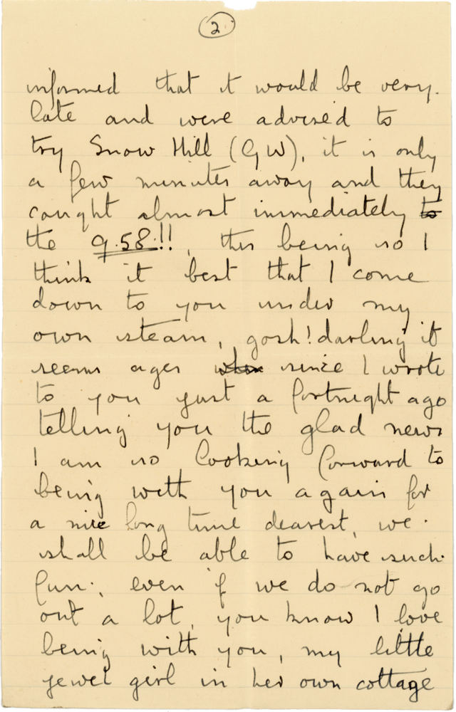Letter from Cyril “Kenneth” Penman to Teresina “Terry” Penman dated January 30th, 1941. (pg. 2)