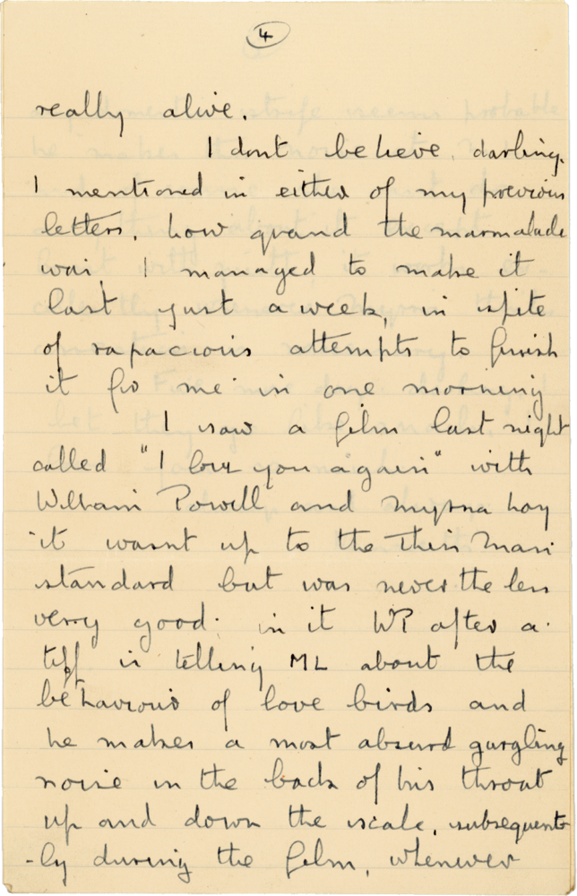 Letter from Cyril “Kenneth” Penman to Teresina “Terry” Penman dated March 9th, 1941. (pg. 4)