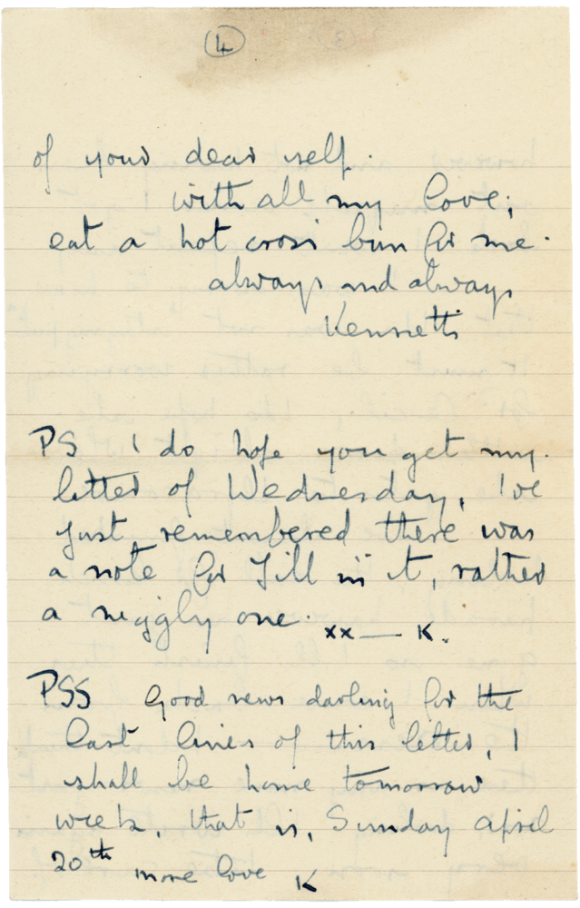 Letter from Cyril “Kenneth” Penman to Teresina “Terry” Penman dated April 12th, 1941. (pg. 4)